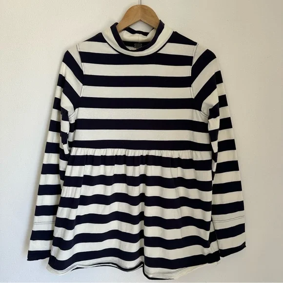 We The Free People Striped Peplum Mock Neck Tunic Top Size Small French Sailor - Picture 4 of 15